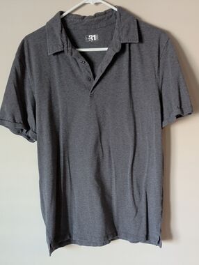 Simons Men's Charcoal Polo Shirt Size L